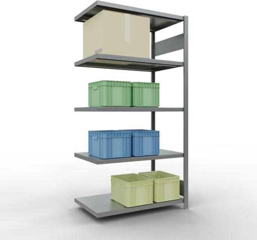 Actual product image Schulte Lagertechnik MULTIplus250 boltless add-on bay system with length bolts