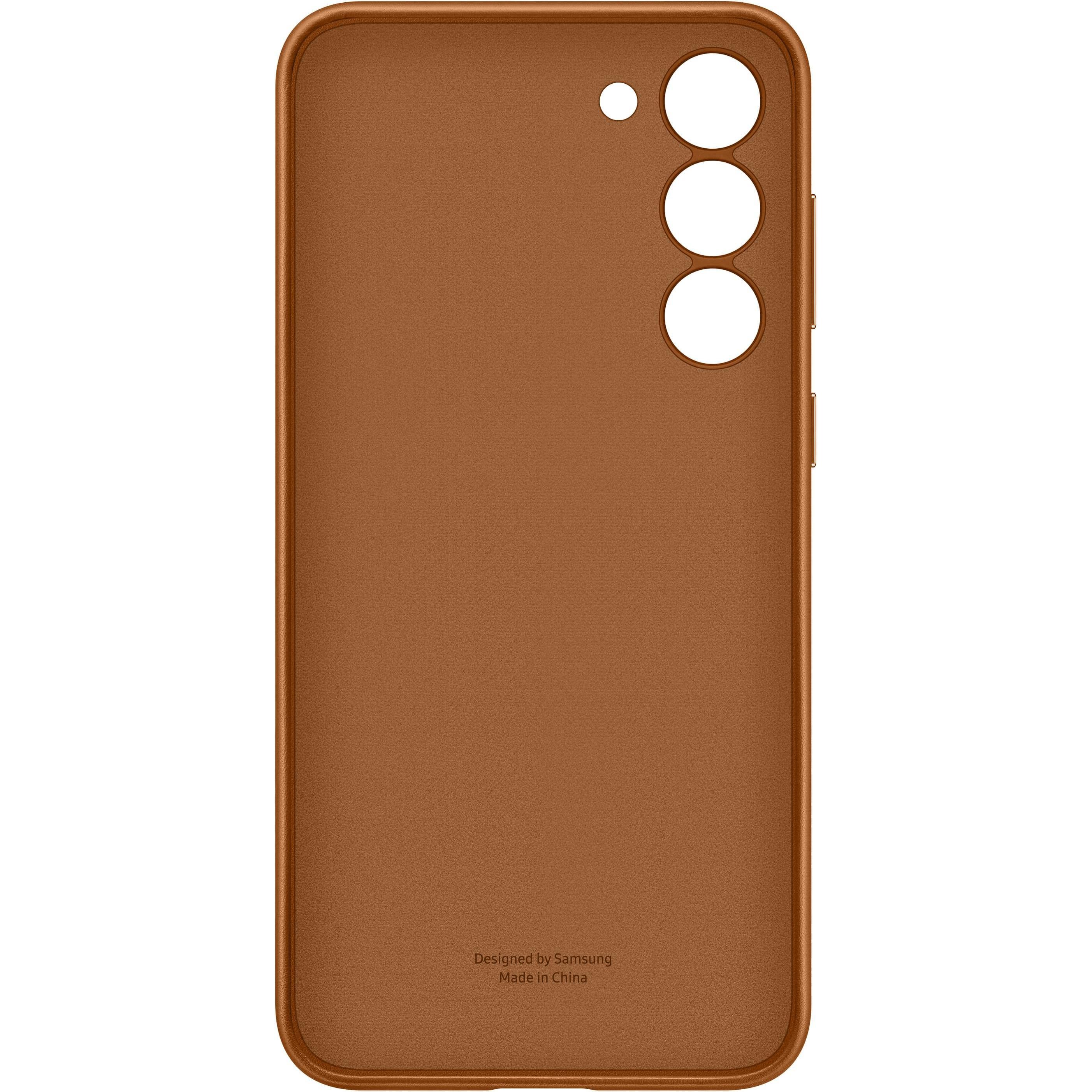Samsung Leather Case (Samsung Galaxy S23+), Smartphone Hülle, Braun