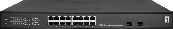 Image du produit LevelOne Commutateur 16x GE GES-2118P 2xGSFP 16xPoE (18 Ports)