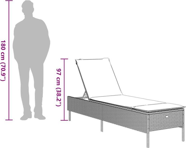 Produktbild vidaXL Sonnenliege (55 cm)