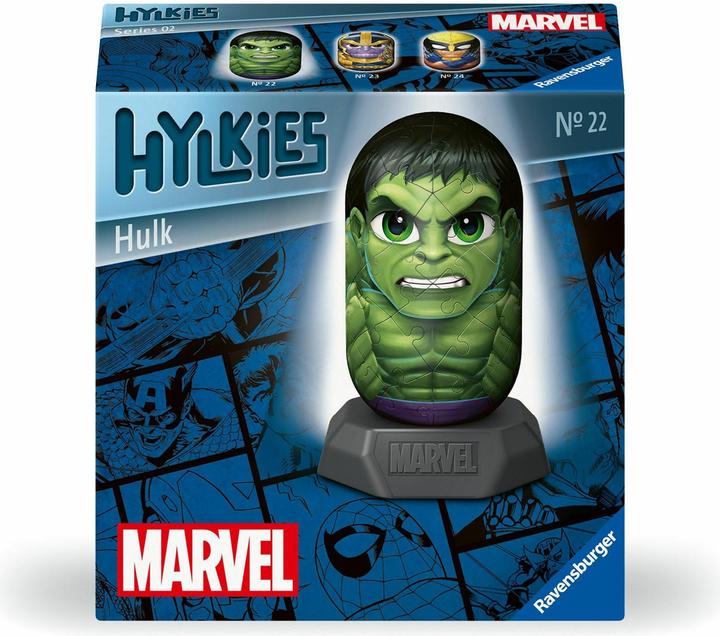 Ravensburger Hylkies: De nieuwe serie verzamelfiguren om zelf in elkaar te zetten. Figuur #22 - Hulk - Voor (54 onderdelen)