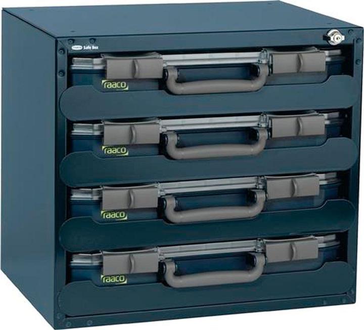 Immagine prodotto Raaco Assortimento di cassette di sicurezza - Stalen kast incl. 4 CarryLite 55 sorteerdozen