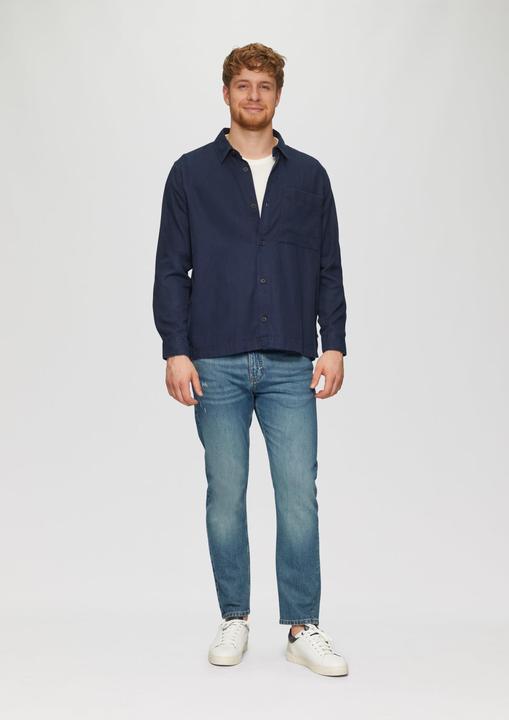 Image du produit S.Oliver Hemd Lässiges Overshirt mit Fischgrat-Struktur (M)