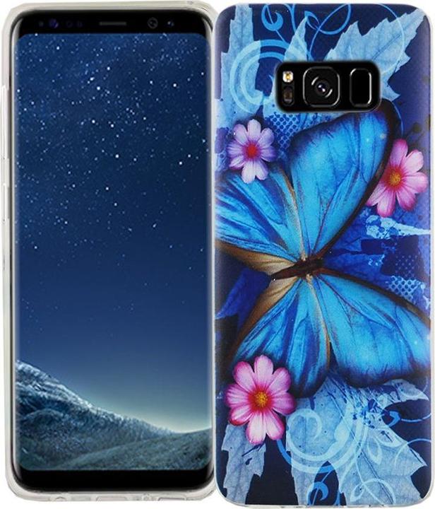 Produktbild König Design Handy Hülle für Samsung Galaxy S8 Schmetterling Blau Tasche Case Cover Motiv Neu (Samsung Galaxy S8+)
