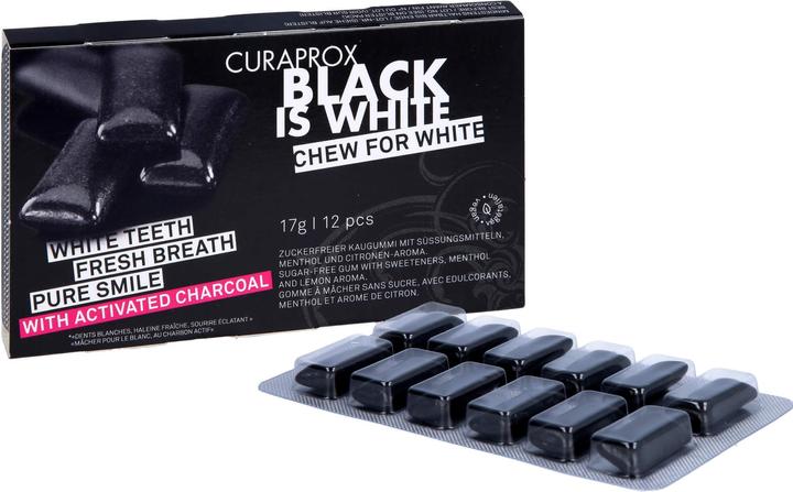 Produktbild Curaprox Black Is White Kaugummi (12 Stk., 23 g)