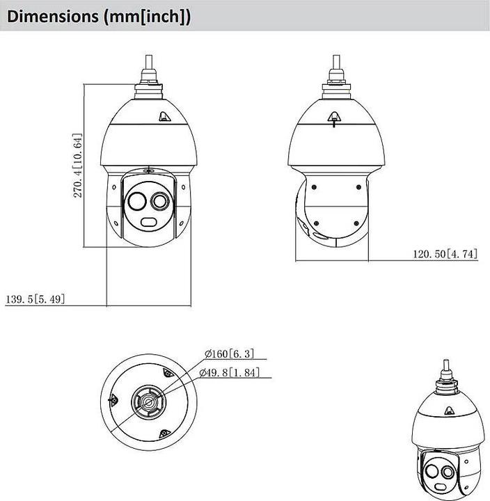 Actual product image Dahua CCTV Radiometry PTZ, DHI-TPC-SD2241-TB7F8-DW-S2 (Power supply)