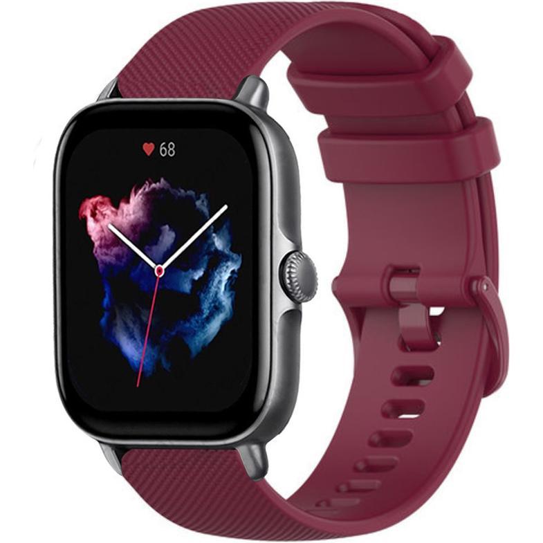 Strap-it Silikonarmband (20 mm, Silikon, Amazfit GTS 3), Uhrenarmband, Rot