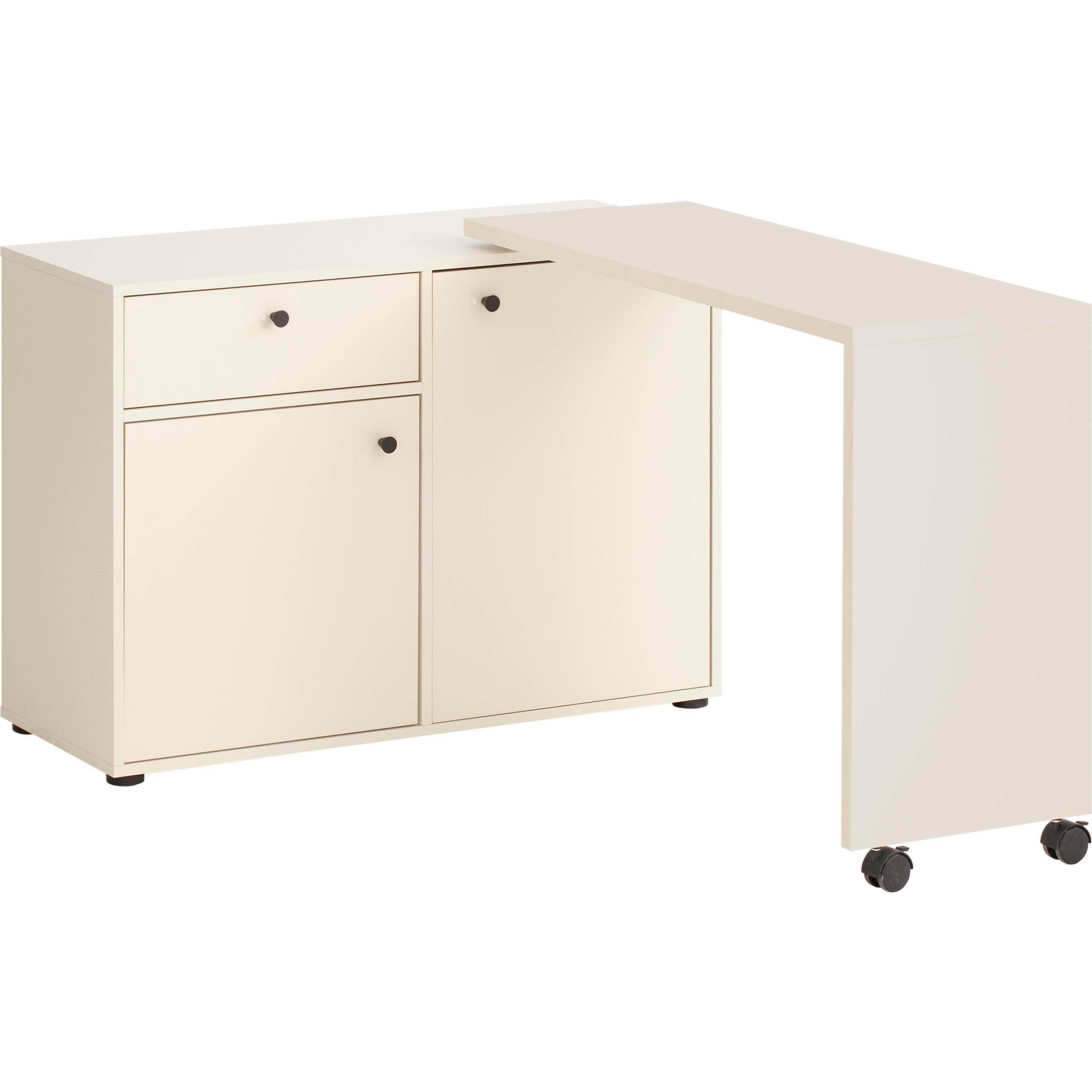 Schildmeyer, Kommode + Sideboard, Lovund Tiny Working Kommode cremebeige (104.5 x 39 x 75.5 cm)