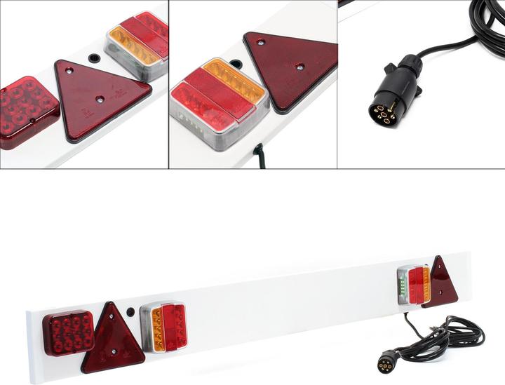 Image du produit Wiltec Remorque Barre lumineuse à LED 7 pôles 12V Eclairage de la remorque VP Porte-vélos
