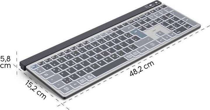 Immagine prodotto Hama WK-750 Tastiera wireless grigia (DE, Senza fili)