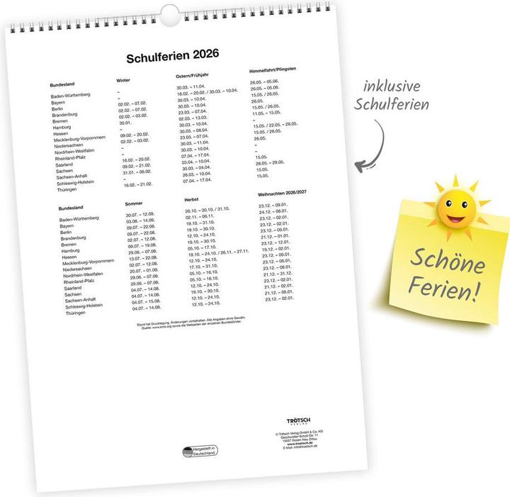 Produktbild Trtsch Grobildkalender Blumen-Arrangements 2026