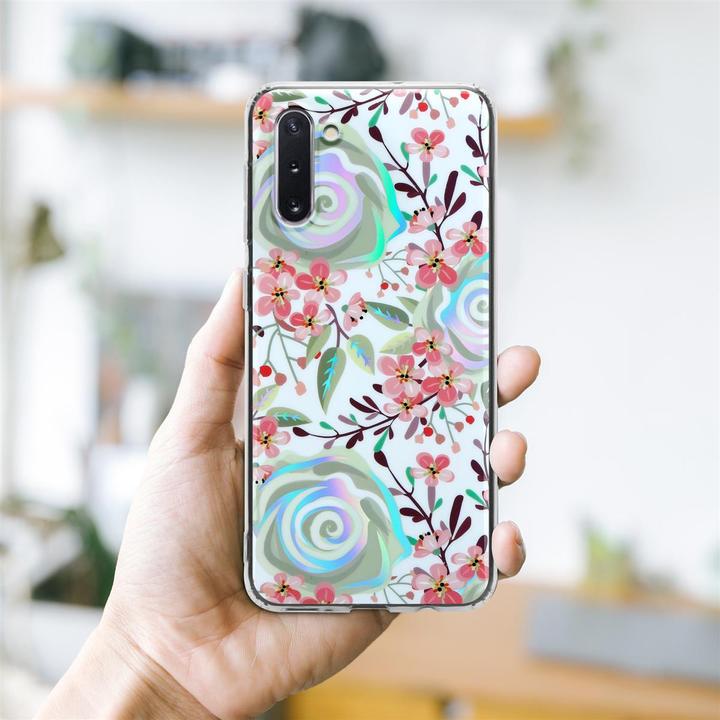 Actual product image Cadorabo IMD TPU Colorful Flowers & Leaves Cover (Samsung Galaxy Note 10)