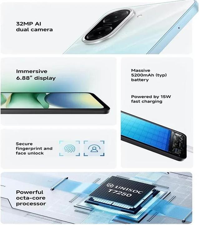 Produktbild Xiaomi Redmi A5 (64 GB, Blue, 6.88", Dual SIM, 4G)
