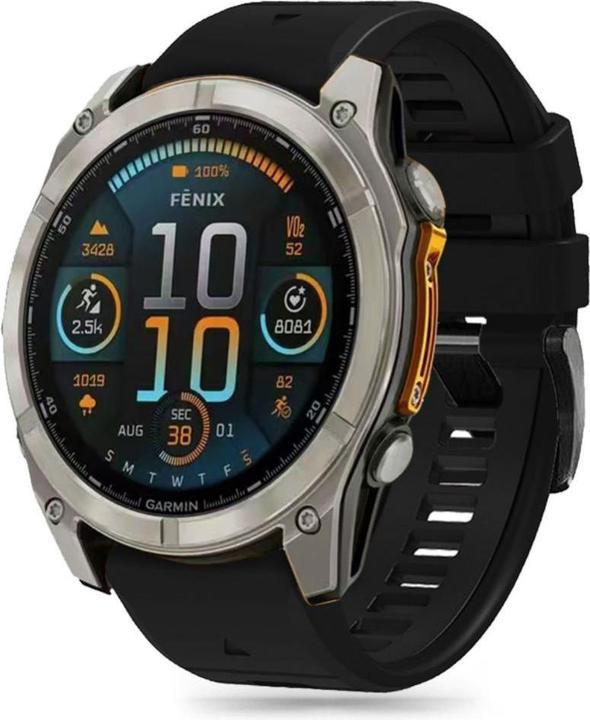 Tech-Protect LINEA IN SILICONE GARMIN FENIX 5 / 6 / 6 PRO / 7 / 8 (47 MM) / E NERO