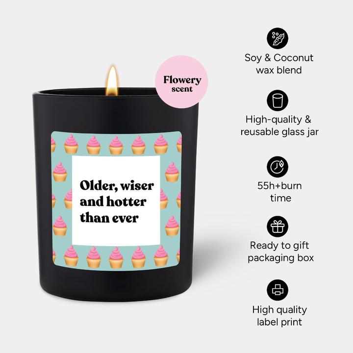 Actual product image Chatty Candles Duftkerze Flowery older, wiser and hotter than ever