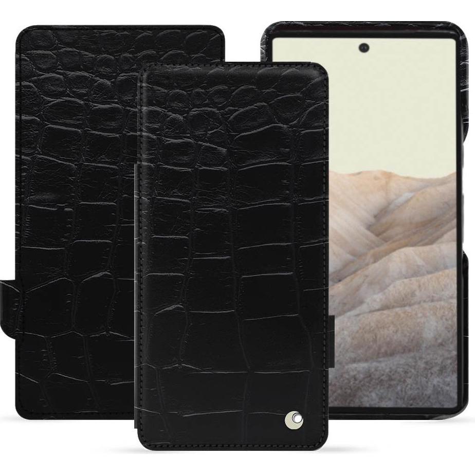 Noreve Lederschutzhülle horizontal (Google Pixel 7 Pro), Smartphone Hülle, Schwarz