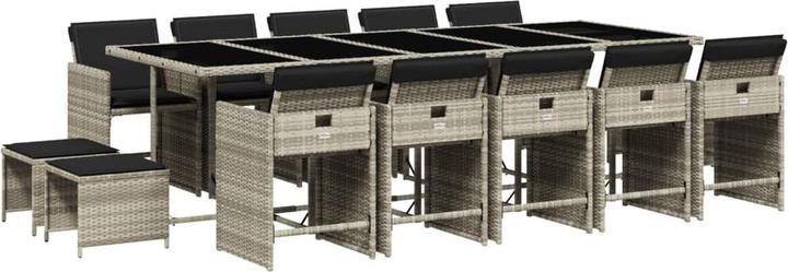 Image du produit VidaXL Meuble de jardin Ensemble de jardin 9pcs. noir Poly rotin (110 cm)