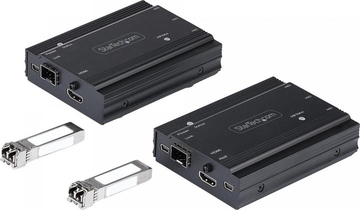 Actual product image StarTech HDMI Fibre Optic Extender - HDMI Video & USB Remote KVM Switch/Console Extender - up to (MultiMode)