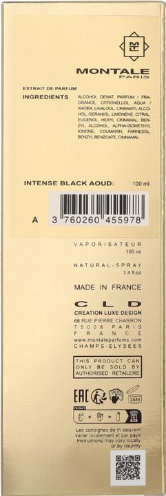 Nährwerte und Zutaten Montale Intense Black Aoud (Eau de Parfum, 100 ml)