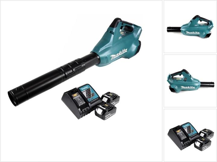 Productafbeelding Makita DUB 362 RF Accu bladblazer 2x18V + 2x Accu 3.0Ah + oplader (Oplaadbare batterij, Bladzuiger)