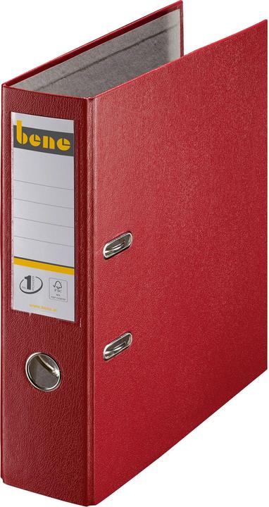 Leitz Bene 291400RT. Material: Particle board, cardboard, paper, plastic, Product colour: Red, Format: (A4, 80 mm, 1 pcs.)