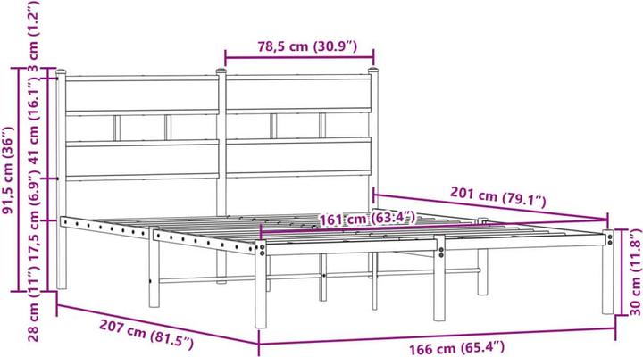 Image du produit vidaXL Bettgestell (160 x 200 cm)