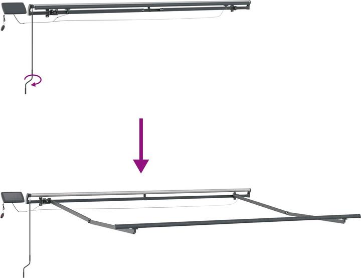 Actual product image vidaXL Retractable awning (2.50 m)