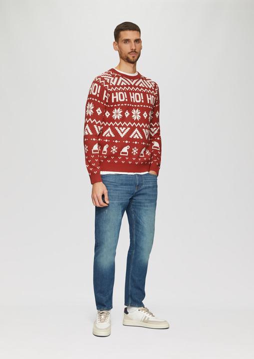 Actual product image s.Oliver Strickpullover Weihnachtspullover aus Baumwolle (M)