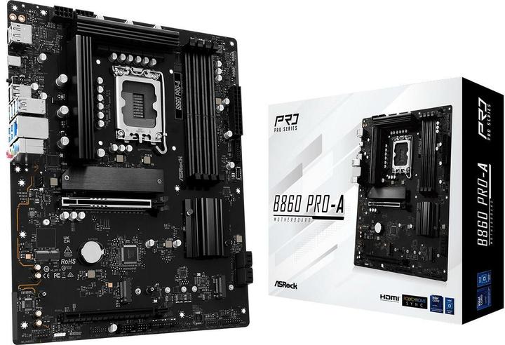 Actual product image AsRock B860 Pro-A DDR5 Intel S retail (LGA 1851, Intel B860, ATX)