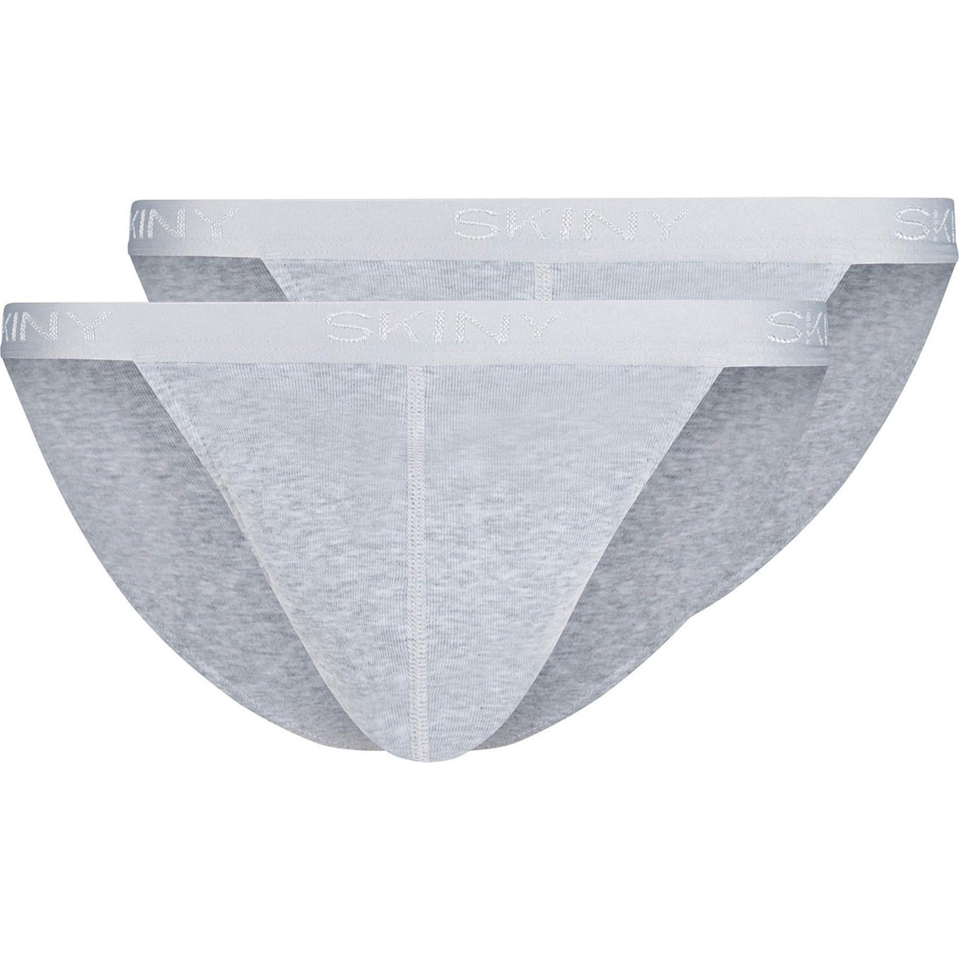 Skiny, Herren, Unterhosen, Slip Klassisch Bequem sitzend, Grau, (L, 2er Pack)
