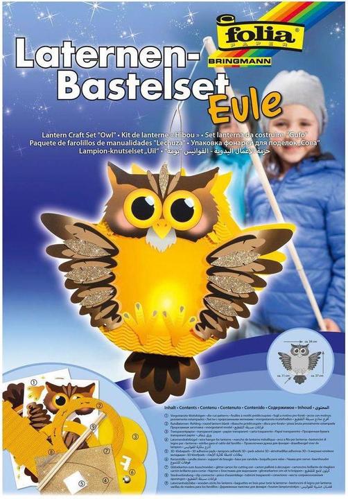 Produktbild Folia Laternen-Bastelset Eule