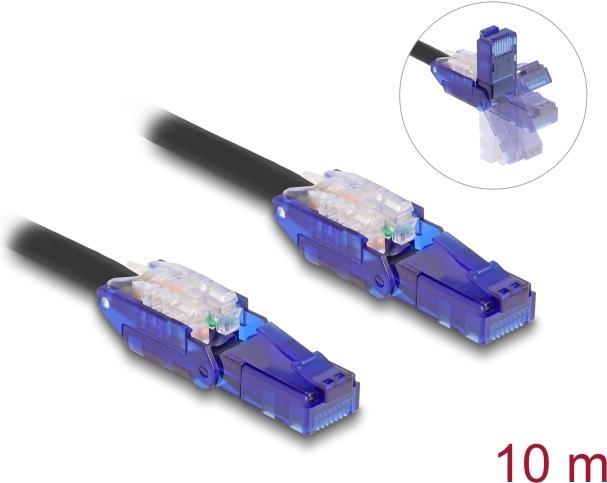 Actual product image Delock RJ45 network cable Cat.6 UTP with 180° angled connector (UTP, CAT6, 10 m)