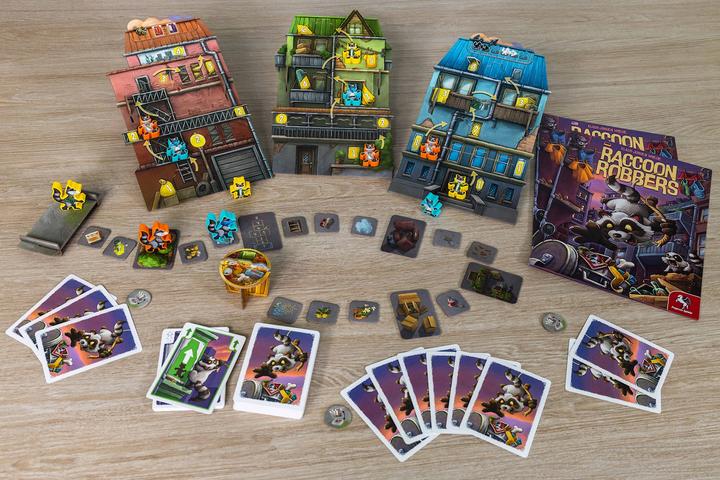 Productafbeelding Pegasus 52156G - Raccoon Robbers - Bordspel, voor 2 tot 4 spelers vanaf 8 jaar (uitgave DE/EN) (Duits)