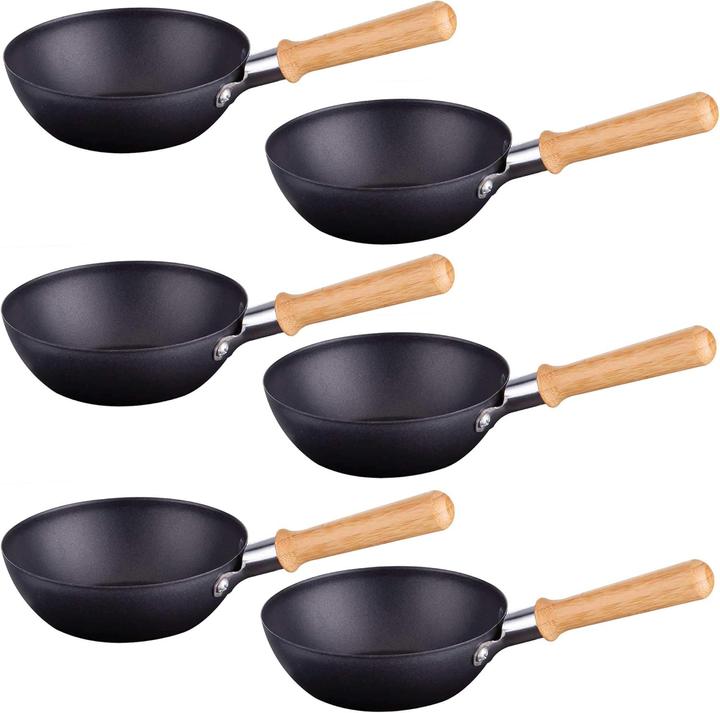 Syntrox 6er-Set Wok-Pfännchen