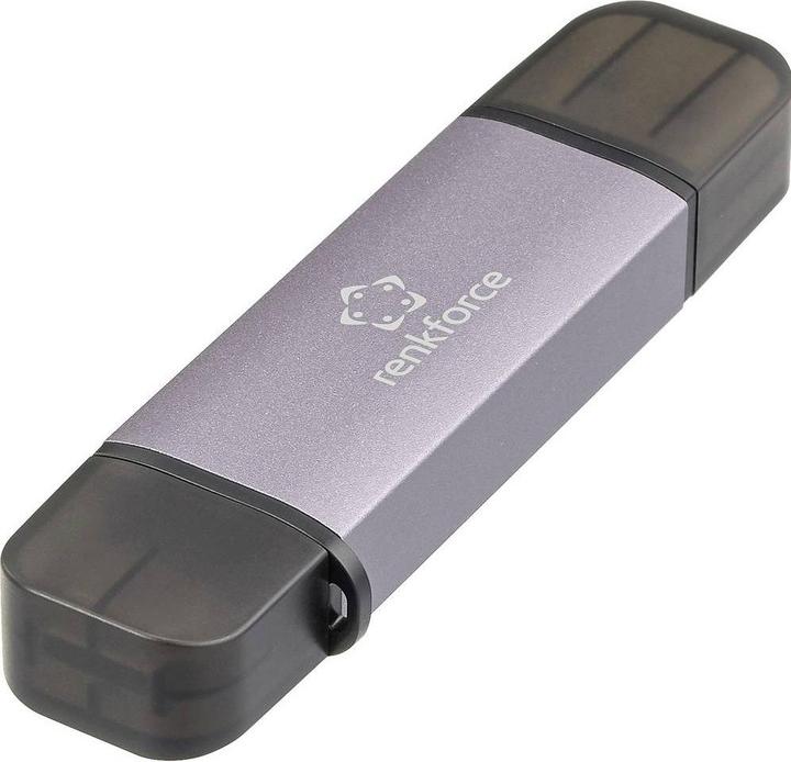 Renkforce RF-CR-200 USB-Kartenleser Smartphone/Tablet USB-A (USB 3.1 Gen 1), US (USB 3.1 Gen 1, USB-C)