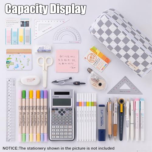 Image du produit Only-Bags.Store Trousse à crayons avec 3 compartiments Trousse à crayons de grande capacité Trousse à crayons pour