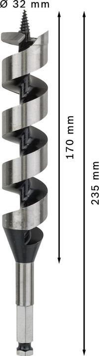 Produktbild Bosch Professional Zubehör PRO Wood Holzschlangenbohrer, 32 x 170 x 235 mm (11.1 mm)