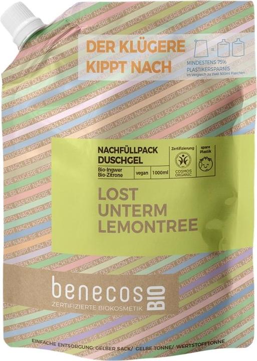 Produktbild Benecos Nachfüllbeutel BIO-Duschgel Ingwer & Zitrone - 1l - (1000 ml)