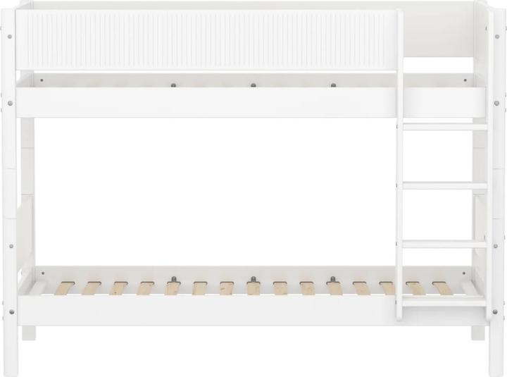 Image du produit Flexa Lit superposé White avec rainures (90 x 200 cm)