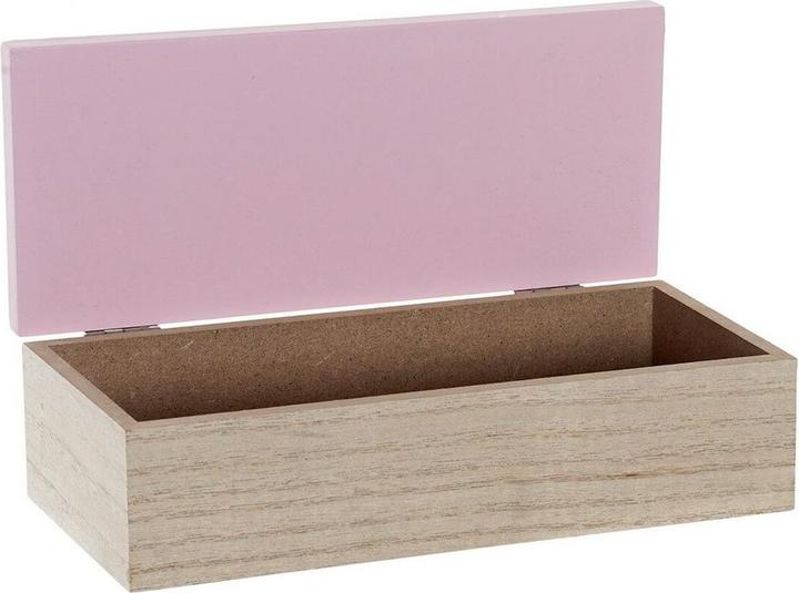 Actual product image DKD Home Decor Dekorative Box natürlich Aluminium Holz MDF 22 x 6 x 9 cm (2 Stück) (1 Stück)