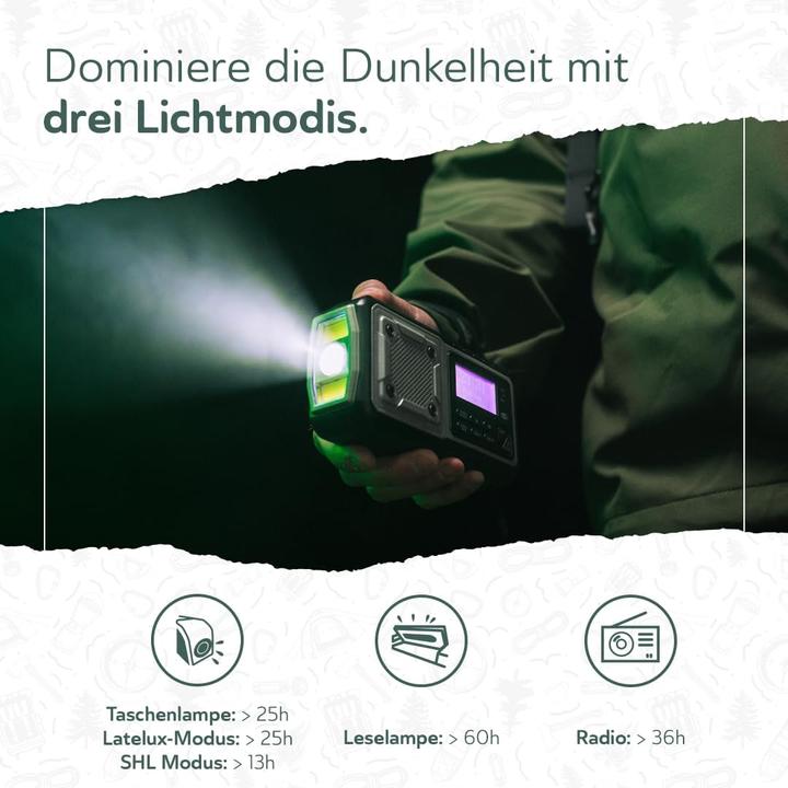 Produktbild Acta Berg Notfallradio mit Kurbel & Solar (DAB+)