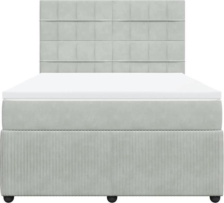 Produktbild vidaXL Bo x springbett mit Matratze 160 x 200 cm Samt (160 x 200 cm)