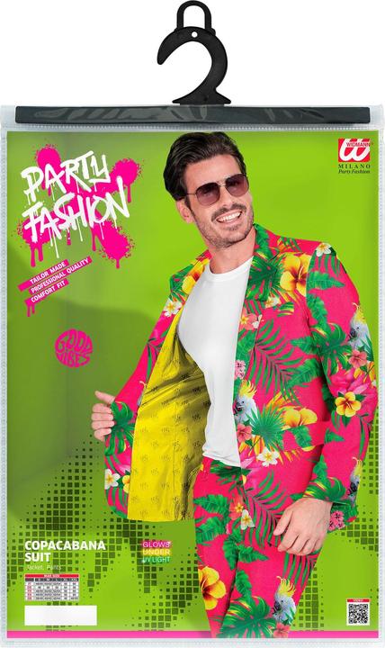 Produktbild Widmann Party Fashion Anzug mit Neon Copacabana Muster Jackett & Hose (S)
