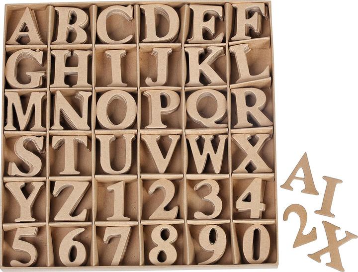 Image du produit VBS Assortiment de lettres et de chiffres XXL, 360 pièces