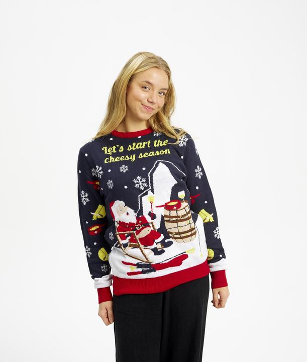 Produktbild Christmas Sweats Let’s start the cheesy season Swiss Edition LED Sweater (XL)