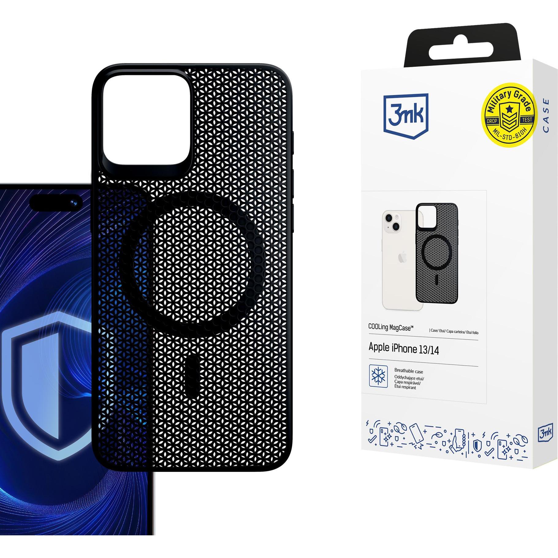 3MK COOLing MagCase iPhone 13/14 (Apple iPhone 13), Smartphone Hülle, Schwarz