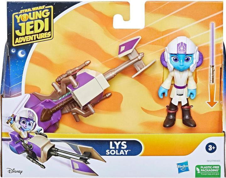 Actual product image Hasbro Lys Solay Figure & Speeder Bike, Scale: 10 cm, Action Figure & Vehicle, Star Wars Toy