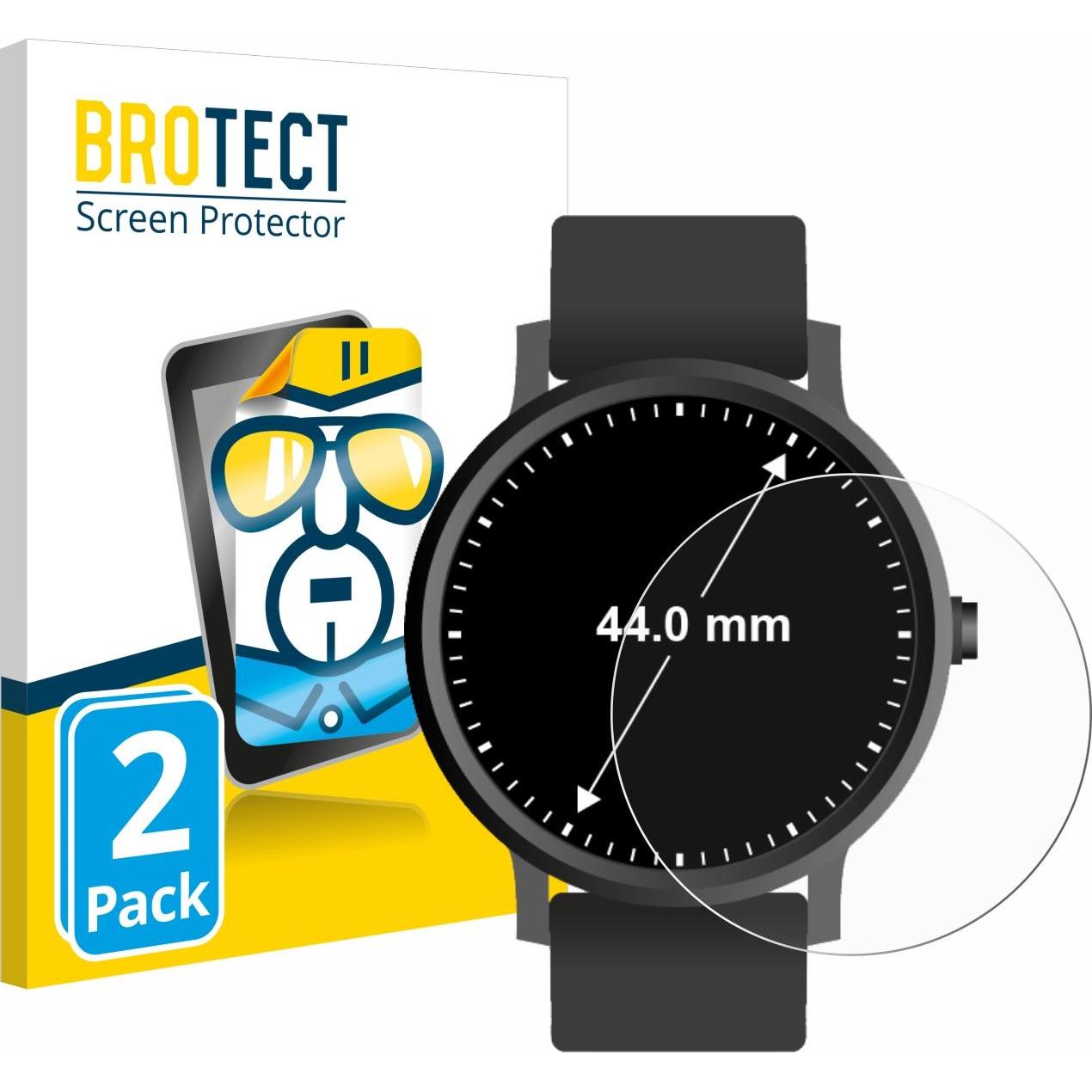 BROTECT Schutzfolie Displayschutz Klar, Smartwatch Schutzfolie, Transparent