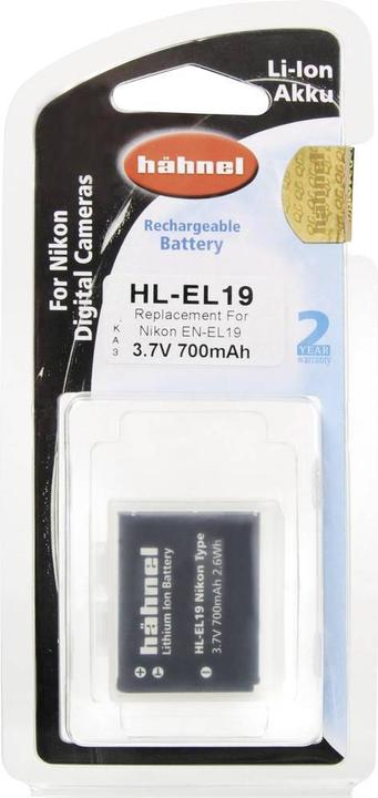 Actual product image Hähnel Replacement battery HL-EL19, for Ni EN-EL19 (Camera battery)