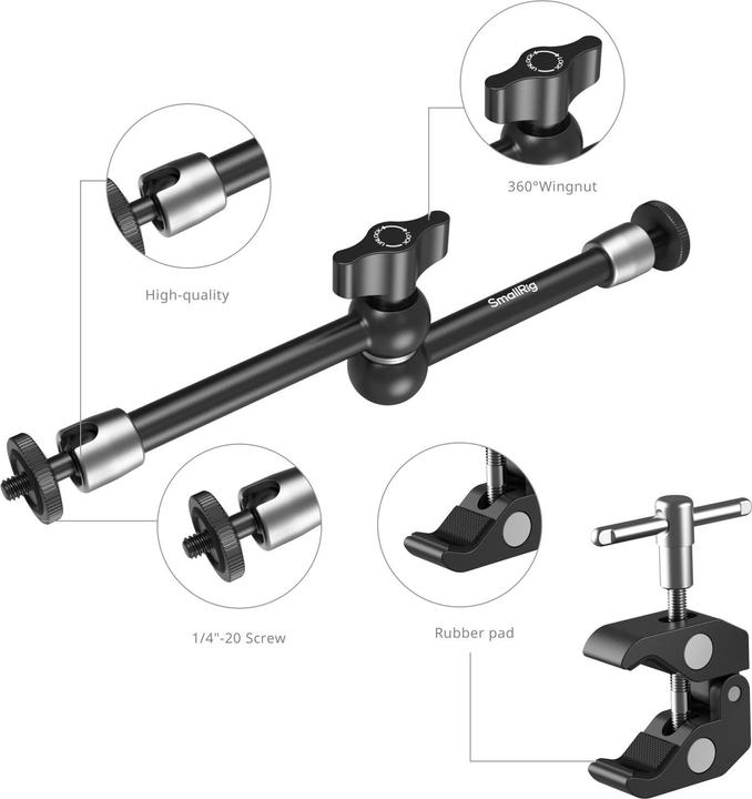 Produktbild SmallRig Krabbenförmige Klemme für Handys (9,8") (Cage)